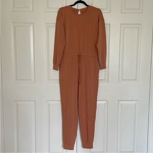 NWT Lovelatte jumpsuit playsuit pajama pj in cork, size S